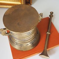 Vintage brass mortar and pestle | Large brass mortar | Vintage brass mortar | Large brass mortar set