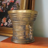 Vintage brass mortar and pestle | Large brass mortar | Vintage brass mortar | Large brass mortar set