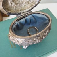 Vintage silver plated jewelry box | Made in Sweden | Vintage silver plated ring box | Vintage Swedish jewelry box