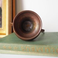 Vintage copper vase | Copper vase | Decorative copper vase | Rustic copper vase | Vintage vase with birds | Small copper vase