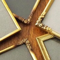 Set of five vintage photo frames | Mismatched photo frames | Set of five brass vintage frames | Vintage brass picture frames