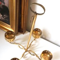 Vintage hanging tealight candle holder | Vintage candelabrum | Hanging brass candelabrum | Hanging brass votive candelabrum