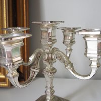Vintage candelabrum | Silver plated candelabra | Vintage five arm candelabrum | BMF West Germany | Vintage silver plated five arm candelabra