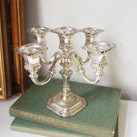 Vintage candelabrum | Silver plated candelabra | Vintage five arm candelabrum | BMF West Germany | Vintage silver plated five arm candelabra