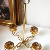 Vintage hanging tealight candle holder | Vintage candelabrum | Hanging brass candelabrum | Hanging brass votive candelabrum