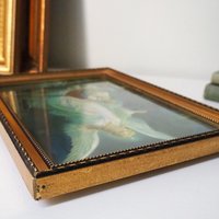 Vintage wall art | Guardian angel wall art | Framed vintage print | Religious vintage print | Framed vintage Guardian Angel print