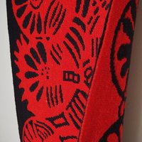 Vintage wall hanging | Red and black wall hanging | Geometric wall hanging | Scandinavian wall hanging | Handmade wall tapestry
