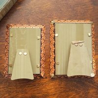 Vintage rose gold photo frames | Set of two vintage photo frames | Rose gold photo frames | Vintage copper tone picture frames