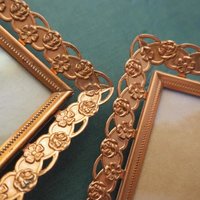 Vintage rose gold photo frames | Set of two vintage photo frames | Rose gold photo frames | Vintage copper tone picture frames