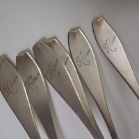 Set of six vintage tablespoons | Vintage silver plated tablespoons | Vintage tablespoon set | Vintage alpacca silver spoons