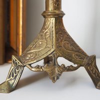 Vintage pricket candle holder | Vintage pricket candle | Tall gold plated pricket candle holder | Pricket candle holder