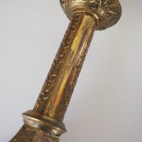 Vintage pricket candle holder | Vintage pricket candle | Tall gold plated pricket candle holder | Pricket candle holder