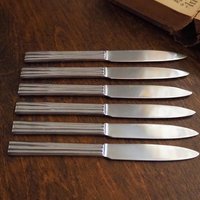Set of six vintage fruit knives | Gense fruit knives | Midcentury fruit knives | Stainless steel fruit knives | Made in Sweden