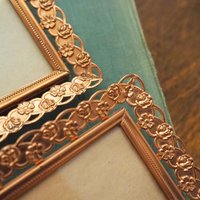Vintage rose gold photo frames | Set of two vintage photo frames | Rose gold photo frames | Vintage copper tone picture frames
