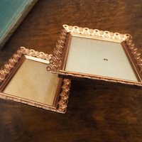 Vintage rose gold photo frames | Set of two vintage photo frames | Rose gold photo frames | Vintage copper tone picture frames
