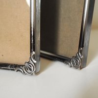 Set of two vintage silver plated photo frames | Silver plated photo frames 12x17 cm | Vintage picture frames | Matching frames