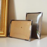 Set of two vintage silver plated photo frames | Silver plated photo frames 12x17 cm | Vintage picture frames | Matching frames