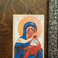 Vintage Orthodox icons | Set of four small vintage Orthodox icons | Wooden religious icons | Vintage wooden icons | Small vintage icons