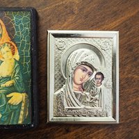 Vintage Orthodox icons | Set of four small vintage Orthodox icons | Wooden religious icons | Vintage wooden icons | Small vintage icons