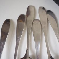 Set of six vintage tablespoons | Vintage silver plated tablespoons | Vintage tablespoon set | Vintage alpacca silver spoons