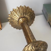 Vintage pricket candle holder | Vintage pricket candle | Tall gold plated pricket candle holder | Pricket candle holder