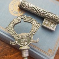Vintage bottle opener | Bottle opener and corkscrew | Key shaped bottle opener | Soviet bottle opener | Kaluga 1371 | USSR bottle opener