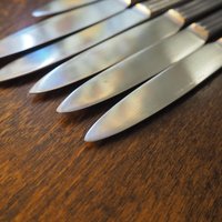 Set of six vintage fruit knives | Gense fruit knives | Midcentury fruit knives | Stainless steel fruit knives | Made in Sweden