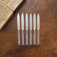 Set of six vintage fruit knives | Gense fruit knives | Midcentury fruit knives | Stainless steel fruit knives | Made in Sweden
