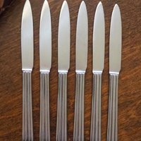 Set of six vintage fruit knives | Gense fruit knives | Midcentury fruit knives | Stainless steel fruit knives | Made in Sweden