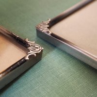 Set of two vintage silver plated photo frames | Silver plated photo frames 12x17 cm | Vintage picture frames | Matching frames