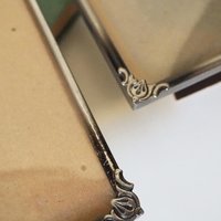 Set of two vintage silver plated photo frames | Silver plated photo frames 12x17 cm | Vintage picture frames | Matching frames