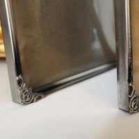 Set of two vintage silver plated photo frames | Silver plated photo frames 12x17 cm | Vintage picture frames | Matching frames