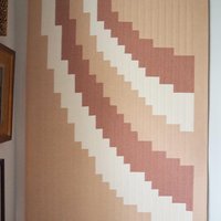 Vintage wall hanging | Large wall hanging | Vintage pink wall hanging | Scandinavian woven textile | Made in Finland