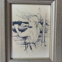 Vintage framed silver etching | Albert Edelfelt | Finnish art | Albert Edelfelt illustration | Etched silver art print | Made in Finland