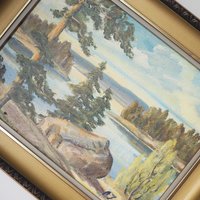 Vintage painting | Vintage landscape oil painting | Finnish scenery wall art | Framed vintage art | Framed wall art | Vintage wall art