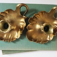 Set of two vintage chamber candlestick holders | Chamber candlestick holders | Antique bronze candleholders | Antique chamber candle holders
