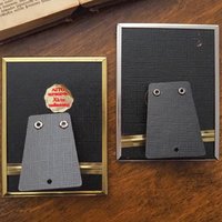 Set of two vintage photo frames | Brass photo frames 9x12 cm | Brass picture frames | Vintage brass picture frame set