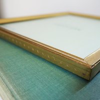 Vintage photo frame 18x24 cm | Vintage brass frame | Brass picture frame | Vintage ML-Rammer picture frame | Danish photo frame
