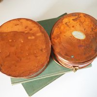 Set of two vintage copper planters | Mismatched copper planters | Round copper planters | Simple copper planters