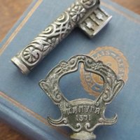 Vintage bottle opener | Bottle opener and corkscrew | Key shaped bottle opener | Soviet bottle opener | Kaluga 1371 | USSR bottle opener