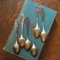 Set of six vintage teaspoons | Vintage silver plated teaspoons | Small vintage teaspoons | Vintage alpacca teaspoons