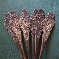 Set of six vintage teaspoons | Vintage silver plated teaspoons | Small vintage teaspoons | Vintage alpacca teaspoons
