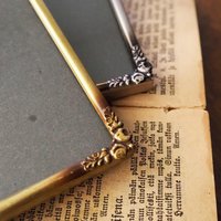Set of two vintage photo frames | Brass photo frames 9x12 cm | Brass picture frames | Vintage brass picture frame set