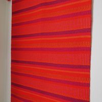 Vintage wall hanging | Large wall hanging | Scandinavian woven textile | Red wall hanging | Scandinavian wall hanging | Vintage wall rug
