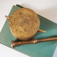 Vintage brass mortar and pestle | Heavy brass mortar | Vintage brass mortar | Large brass mortar set | Antique mortar set