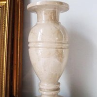 Vintage vase | Large marble vase | Vintage marble vase | Beige marble vase | Vintage vases | Vintage marble home decor