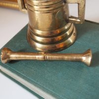 Vintage brass mortar and pestle | Vintage brass mortar | Small brass mortar