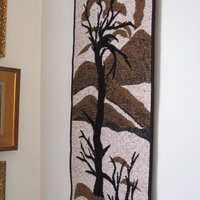 Vintage wall hanging | Long wall hanging | Vintage nature wall hanging | Scandinavian woven textile | Made in Finland