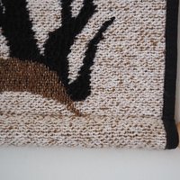 Vintage wall hanging | Long wall hanging | Vintage nature wall hanging | Scandinavian woven textile | Made in Finland
