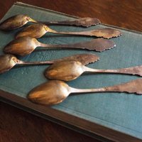 Set of six vintage teaspoons | Vintage silver plated teaspoons | Small vintage teaspoons | Vintage alpacca teaspoons